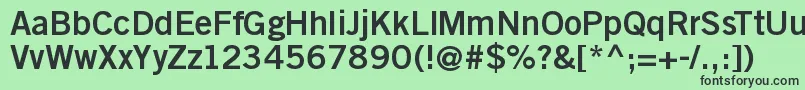 Goethegothicbold-fontti – mustat fontit vihreällä taustalla
