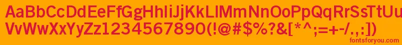 Goethegothicbold Font – Red Fonts on Orange Background