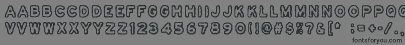 フォントOsasto329Suljettu – 黒い文字の灰色の背景