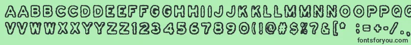 Osasto329Suljettu Font – Black Fonts on Green Background