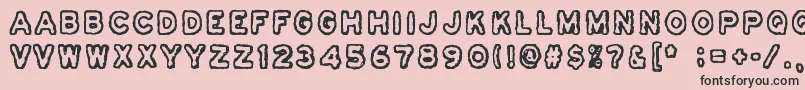 Osasto329Suljettu Font – Black Fonts on Pink Background