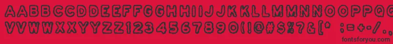 Osasto329Suljettu Font – Black Fonts on Red Background