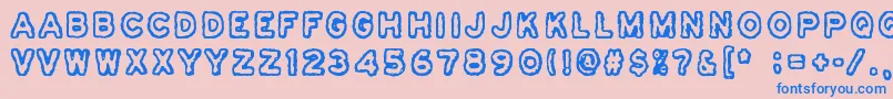 Шрифт Osasto329Suljettu – синие шрифты на розовом фоне