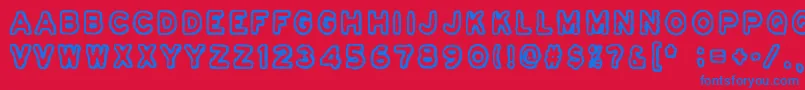 Шрифт Osasto329Suljettu – синие шрифты на красном фоне