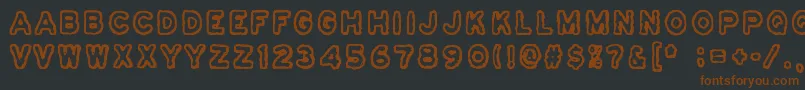 Osasto329Suljettu Font – Brown Fonts on Black Background
