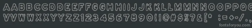 Osasto329Suljettu-fontti – harmaat kirjasimet mustalla taustalla