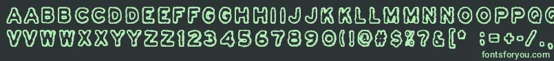 Osasto329Suljettu Font – Green Fonts on Black Background