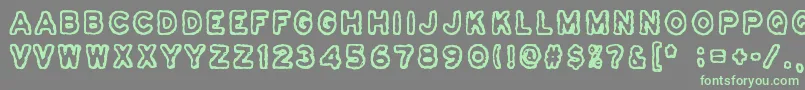 Шрифт Osasto329Suljettu – зелёные шрифты на сером фоне