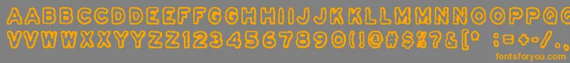 Osasto329Suljettu Font – Orange Fonts on Gray Background