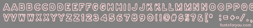 Osasto329Suljettu-Schriftart – Rosa Schriften auf grauem Hintergrund