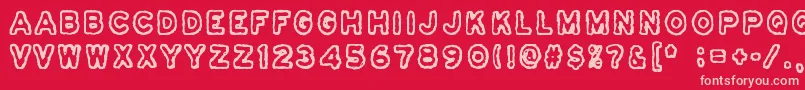 Osasto329Suljettu Font – Pink Fonts on Red Background
