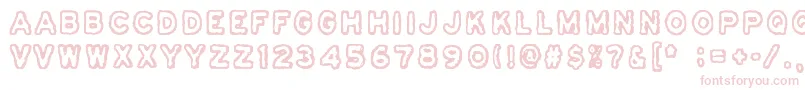 Шрифт Osasto329Suljettu – розовые шрифты на белом фоне