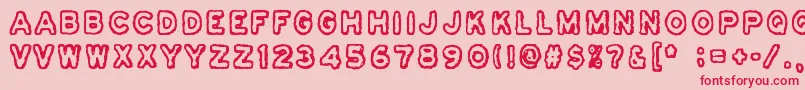 Osasto329Suljettu-Schriftart – Rote Schriften auf rosa Hintergrund