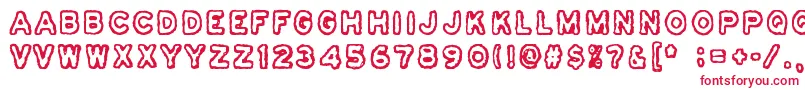 Osasto329Suljettu Font – Red Fonts on White Background