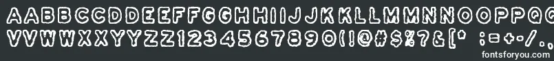 Osasto329Suljettu Font – White Fonts on Black Background