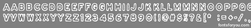 Osasto329Suljettu-Schriftart – Weiße Schriften auf grauem Hintergrund