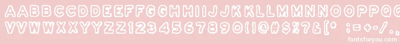 Шрифт Osasto329Suljettu – белые шрифты на розовом фоне
