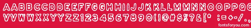 Шрифт Osasto329Suljettu – белые шрифты на красном фоне