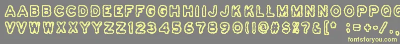 Osasto329Suljettu Font – Yellow Fonts on Gray Background