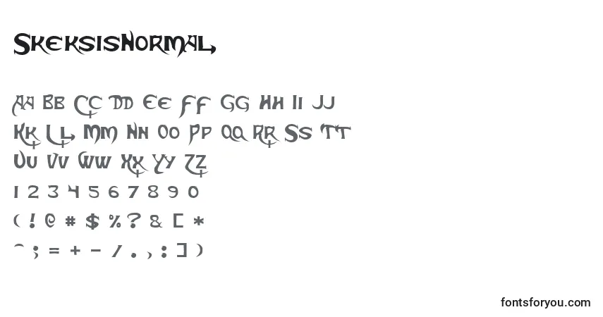Шрифт SkeksisNormal – алфавит, цифры, специальные символы