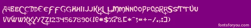 SkeksisNormal Font – Pink Fonts on Purple Background