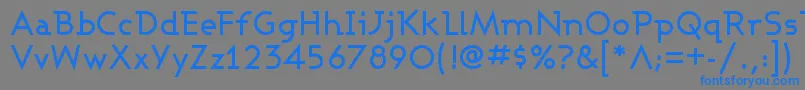 フォントAshbyMedium – 灰色の背景に青い文字