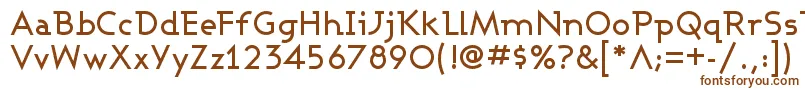 AshbyMedium-Schriftart – Braune Schriften auf weißem Hintergrund