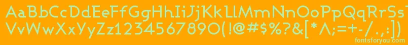 Шрифт AshbyMedium – зелёные шрифты на оранжевом фоне