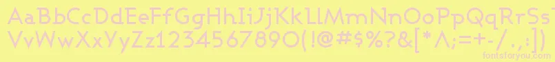 AshbyMedium Font – Pink Fonts on Yellow Background