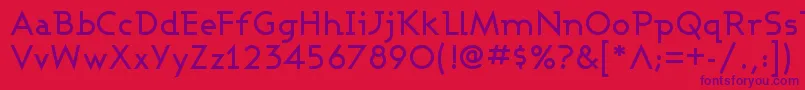 AshbyMedium Font – Purple Fonts on Red Background