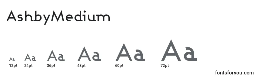 Размеры шрифта AshbyMedium