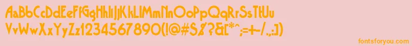 TangoRegular Font – Orange Fonts on Pink Background