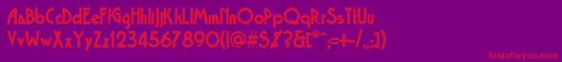 TangoRegular Font – Red Fonts on Purple Background