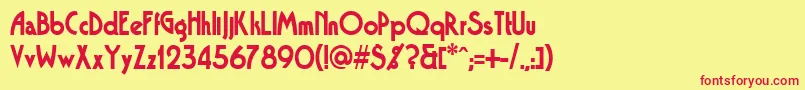 TangoRegular Font – Red Fonts on Yellow Background