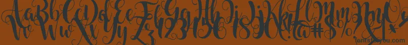 Starfish Font – Black Fonts on Brown Background