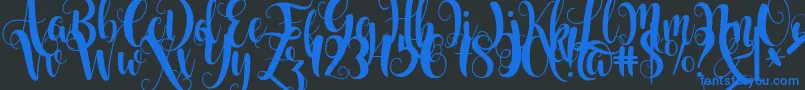 Starfish Font – Blue Fonts on Black Background