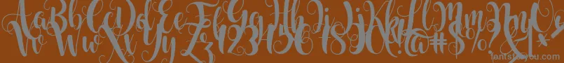 Starfish Font – Gray Fonts on Brown Background