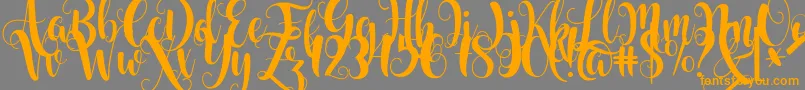 Starfish Font – Orange Fonts on Gray Background