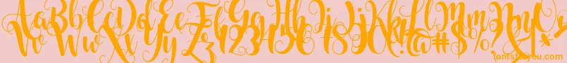 Starfish Font – Orange Fonts on Pink Background