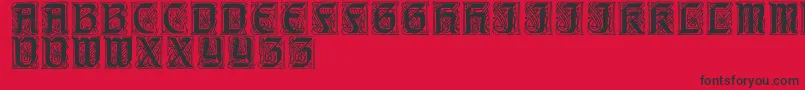 CarrickRegular Font – Black Fonts on Red Background