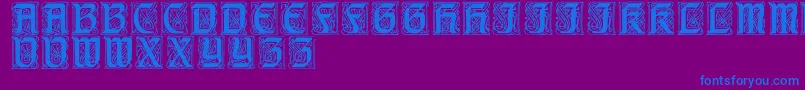 CarrickRegular Font – Blue Fonts on Purple Background