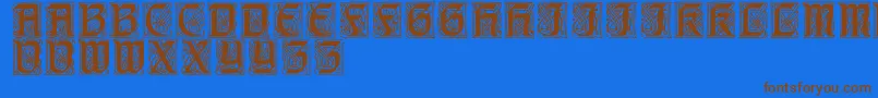 CarrickRegular Font – Brown Fonts on Blue Background