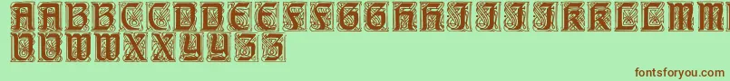 CarrickRegular Font – Brown Fonts on Green Background