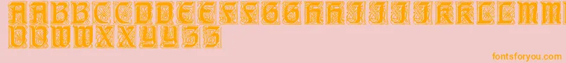CarrickRegular Font – Orange Fonts on Pink Background