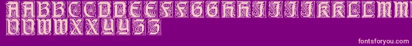 CarrickRegular Font – Pink Fonts on Purple Background
