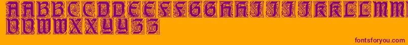 CarrickRegular Font – Purple Fonts on Orange Background