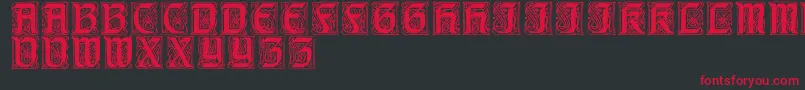 CarrickRegular Font – Red Fonts on Black Background