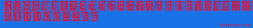 CarrickRegular Font – Red Fonts on Blue Background