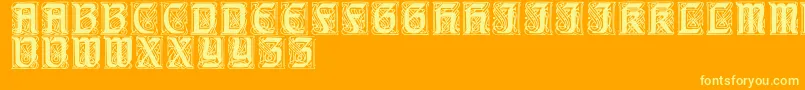 CarrickRegular Font – Yellow Fonts on Orange Background