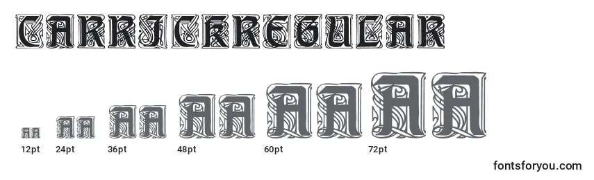 CarrickRegular Font Sizes